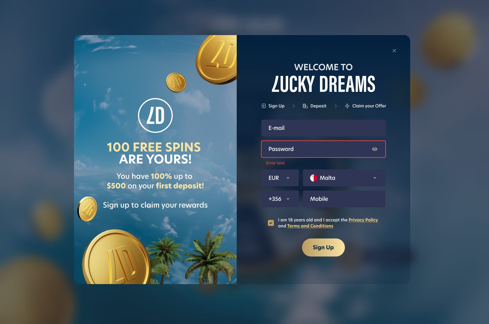 Lucky Dreams Login
